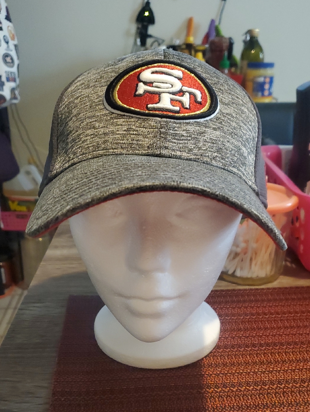 New Era San Francisco 49ers Gray Heather Cap with Red & Gold Logo